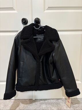 Levi's Women's Faux Leather Sherpa Lined Moto Jacket